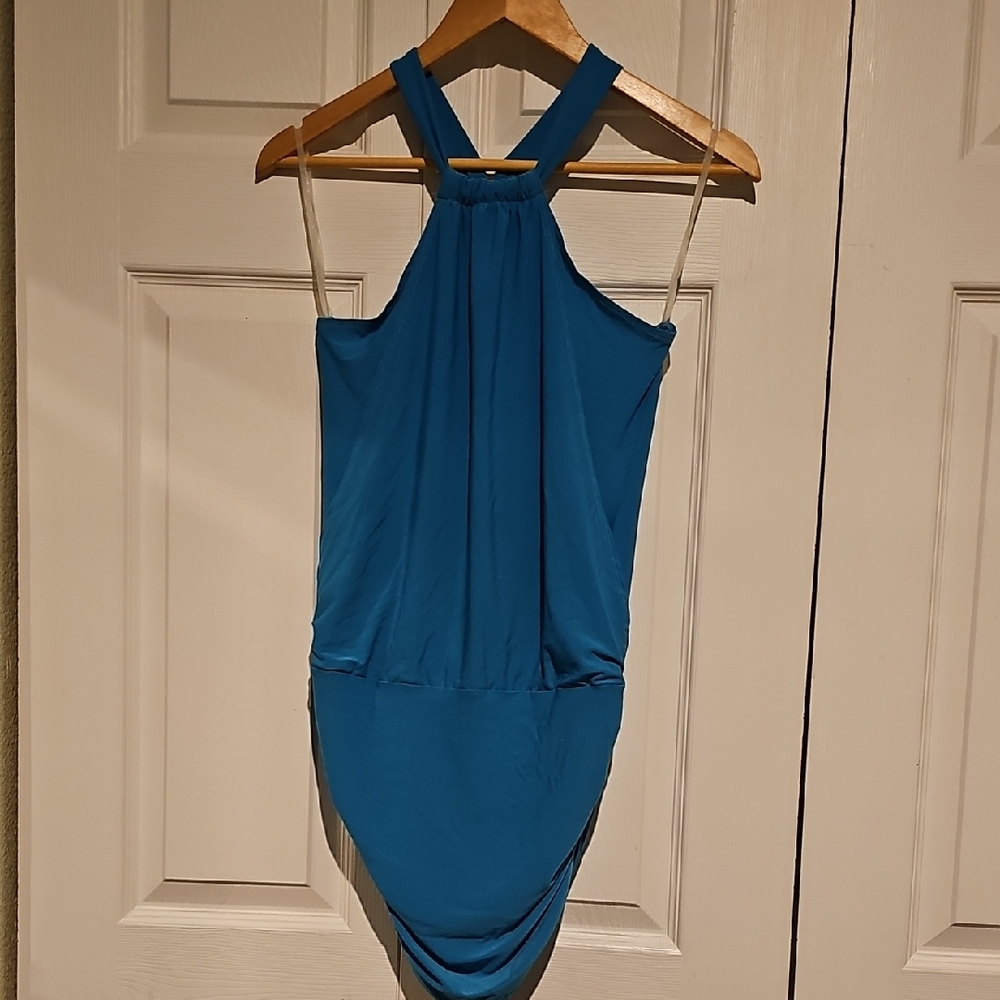 💙 NWT INC International Concepts Blue Halter Dress – Size S
